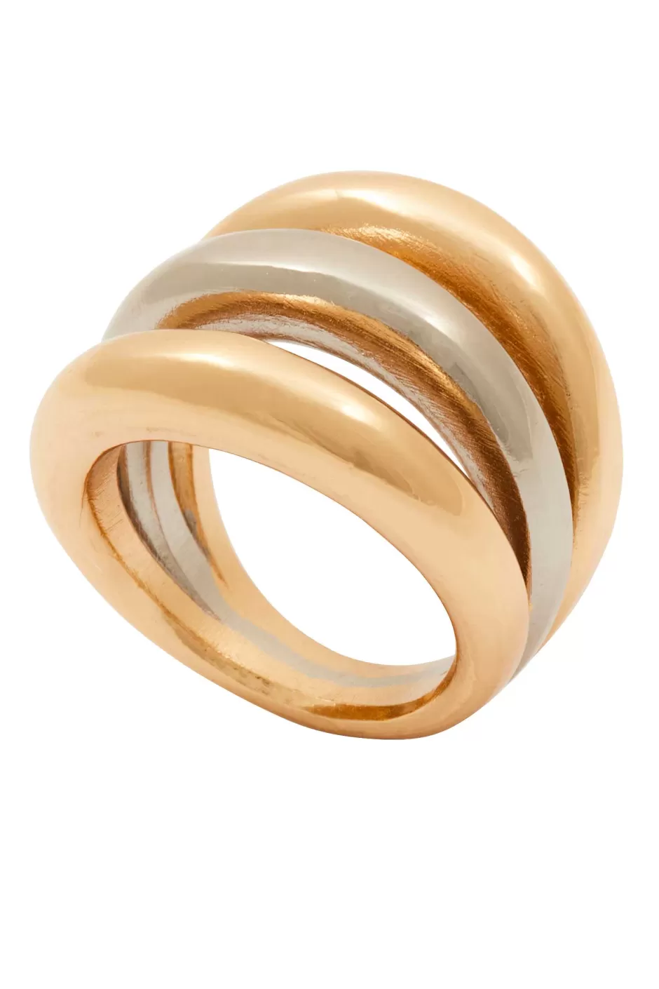 Balzac Bague Irene Bicolore Dore Et Argente^Femme Bijoux