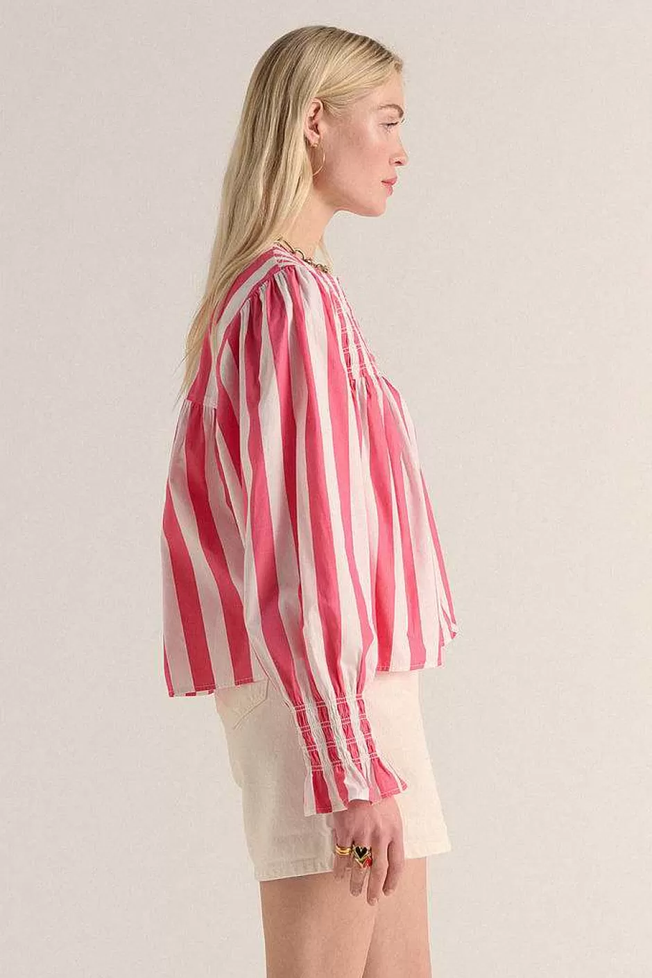 Balzac Blouse Ophelie Rayures Rose^Femme Chemises Et Blouses