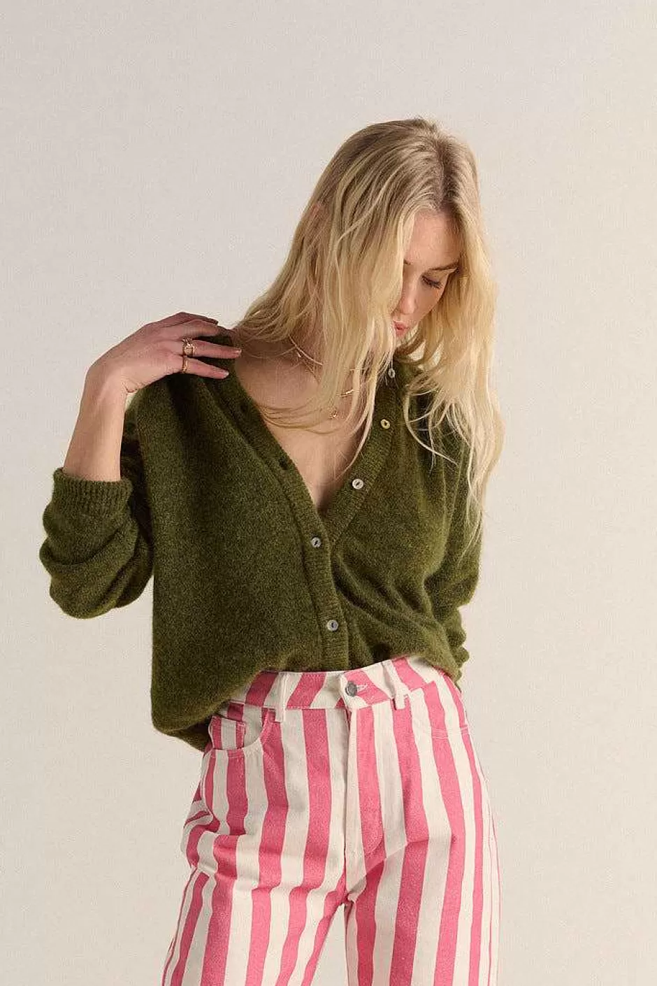 Balzac Cardigan Come Vert Foret^Femme Pulls Et Cardigans