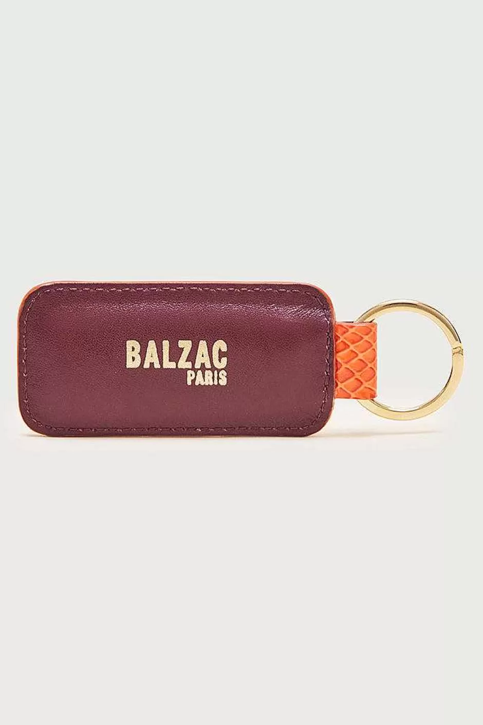 Balzac Porte-Cles Nestor Orange Et Bordeaux^Femme Petite Maroquinerie