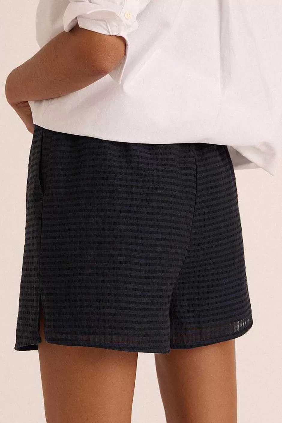 Balzac Short Lino Marine^Femme Jupes Et Shorts