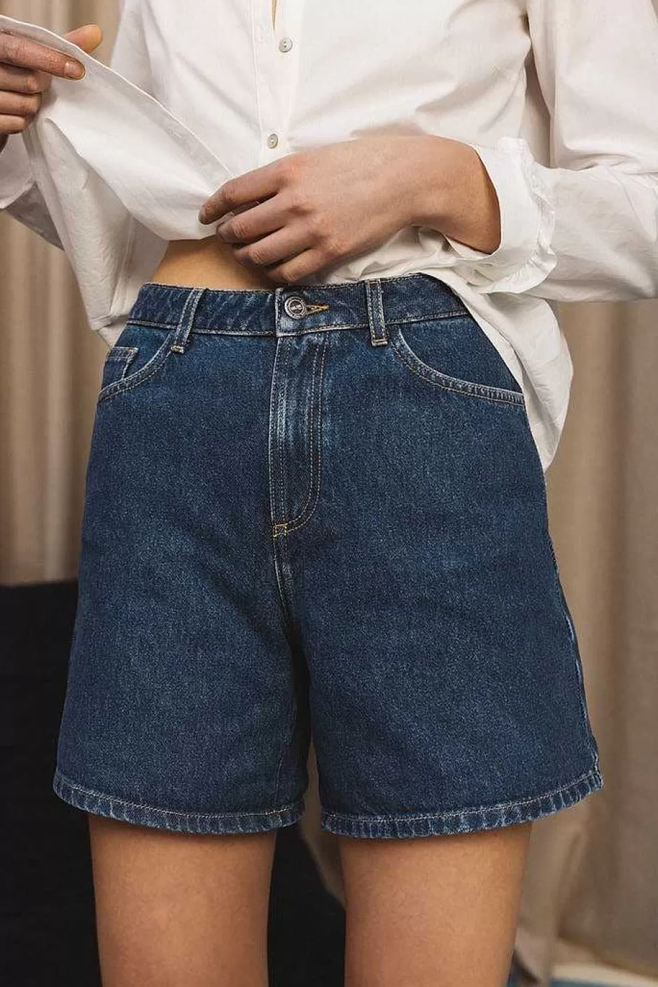 Balzac Short Maylone Jean Bleu Midi^Femme Jupes Et Shorts