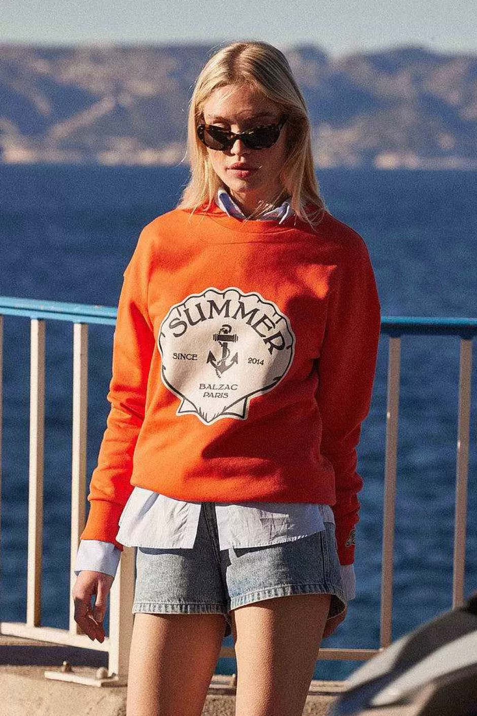 Balzac Sweat-Shirt Harlow Surfrider Orange^Femme Sweatshirts