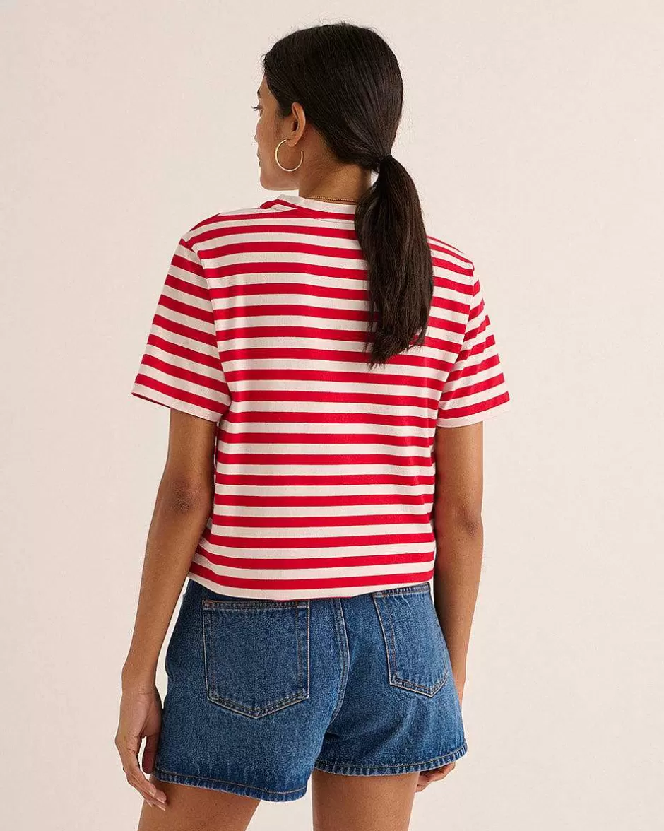 Balzac Tee-Shirt Bree Rayures Rouge Et Blanc^Femme Tee-Shirts Et Bodies