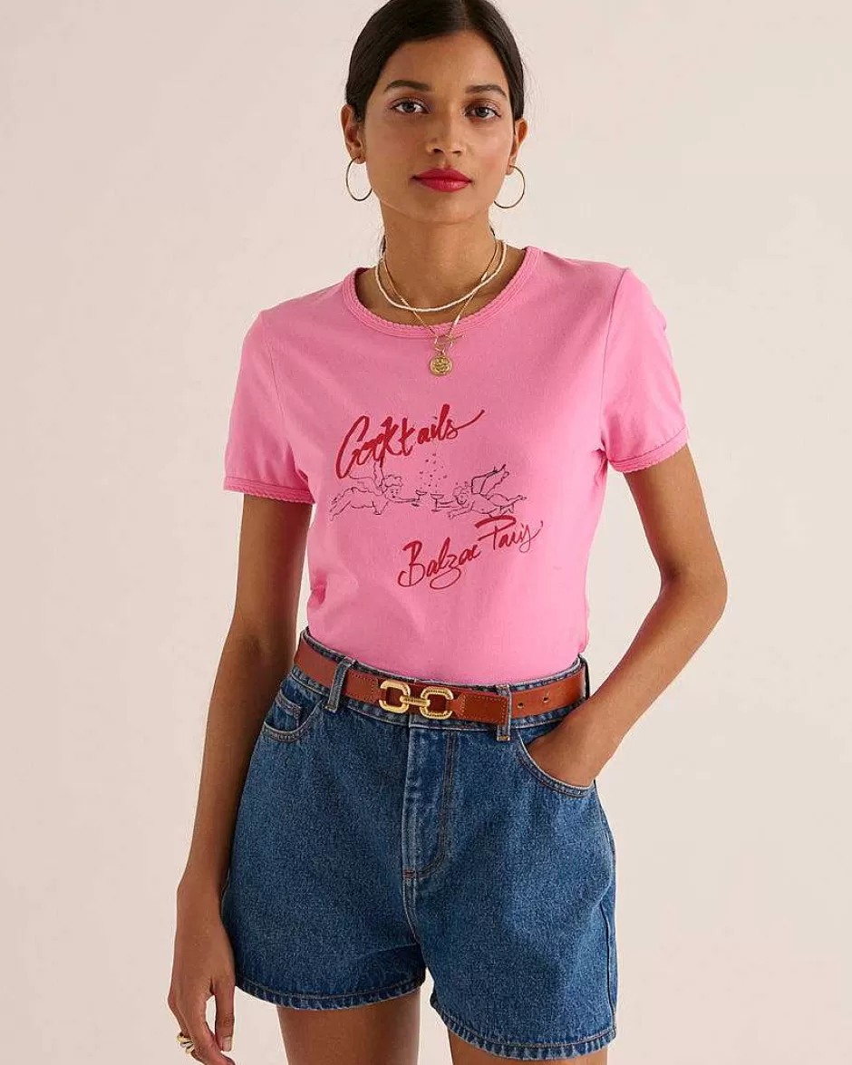 Balzac Tee-Shirt Willow Angelots Rose Et Rouge^Femme Tee-Shirts Et Bodies