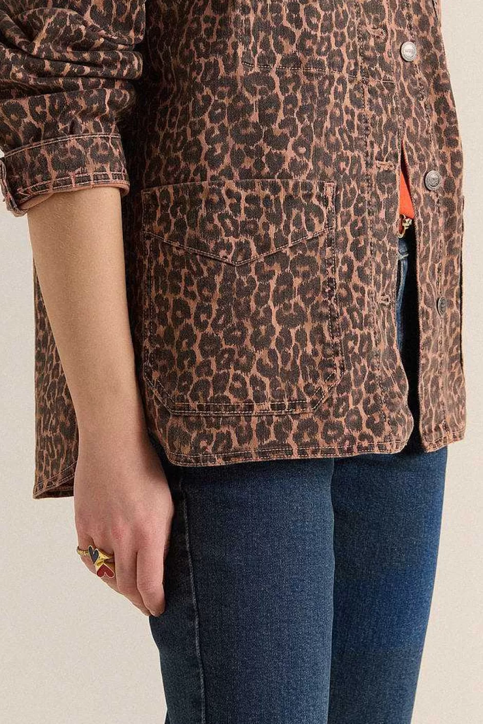 Balzac Veste Marais Leopard Cafe^Femme Vestes